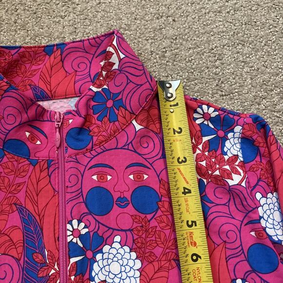 Ibkul Long Sleeve Nadia Golf Shirt Size XS Zip Pullover UPF 50+ NWT Colorful - Picture 8 of 10